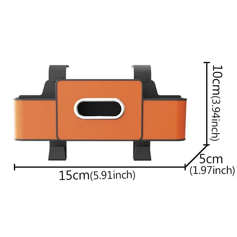 Car Seat Back Organizer – Tissue Holder, Cup Holder & Storage Box