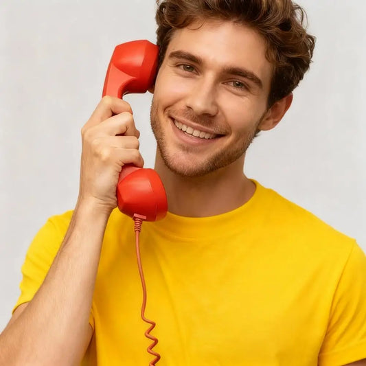 Retro Phone Handset – Vintage Mobile Headset with Type-C & 3.5mm