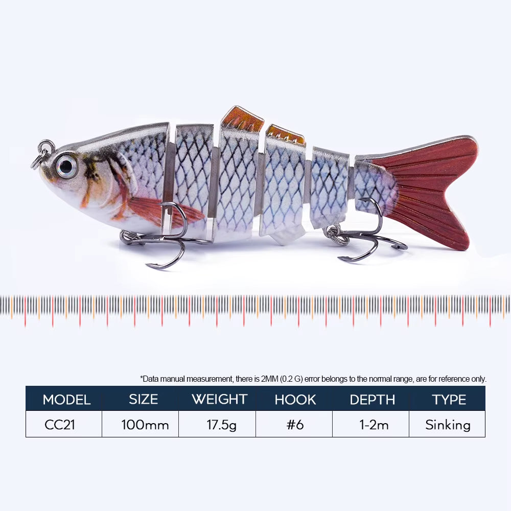 Multi-Jointed Swimbait Fishing Lure Set – Sinking Wobblers - 5pcs