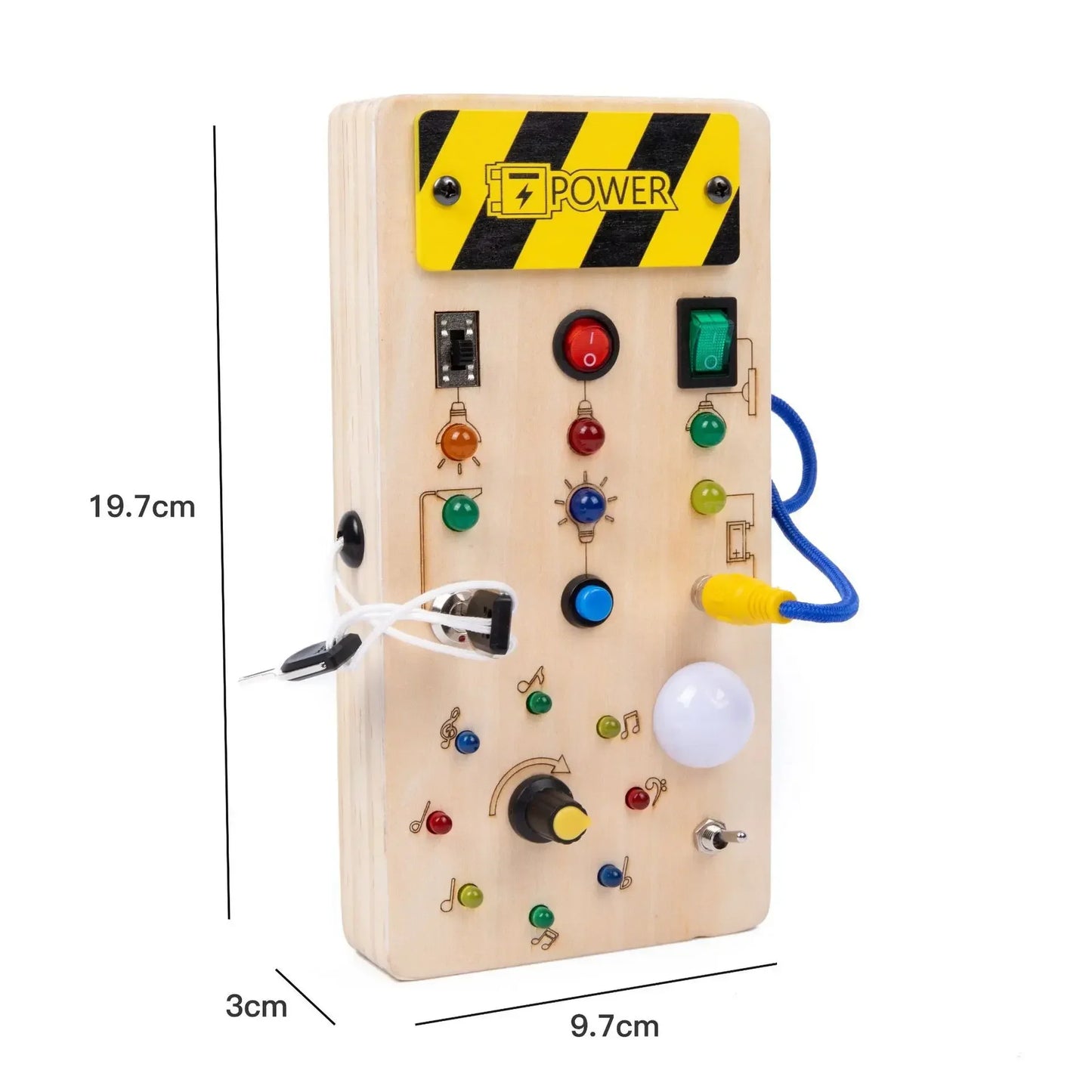 Montessori Busy Board – LED Sensory Activity Toy for Toddlers