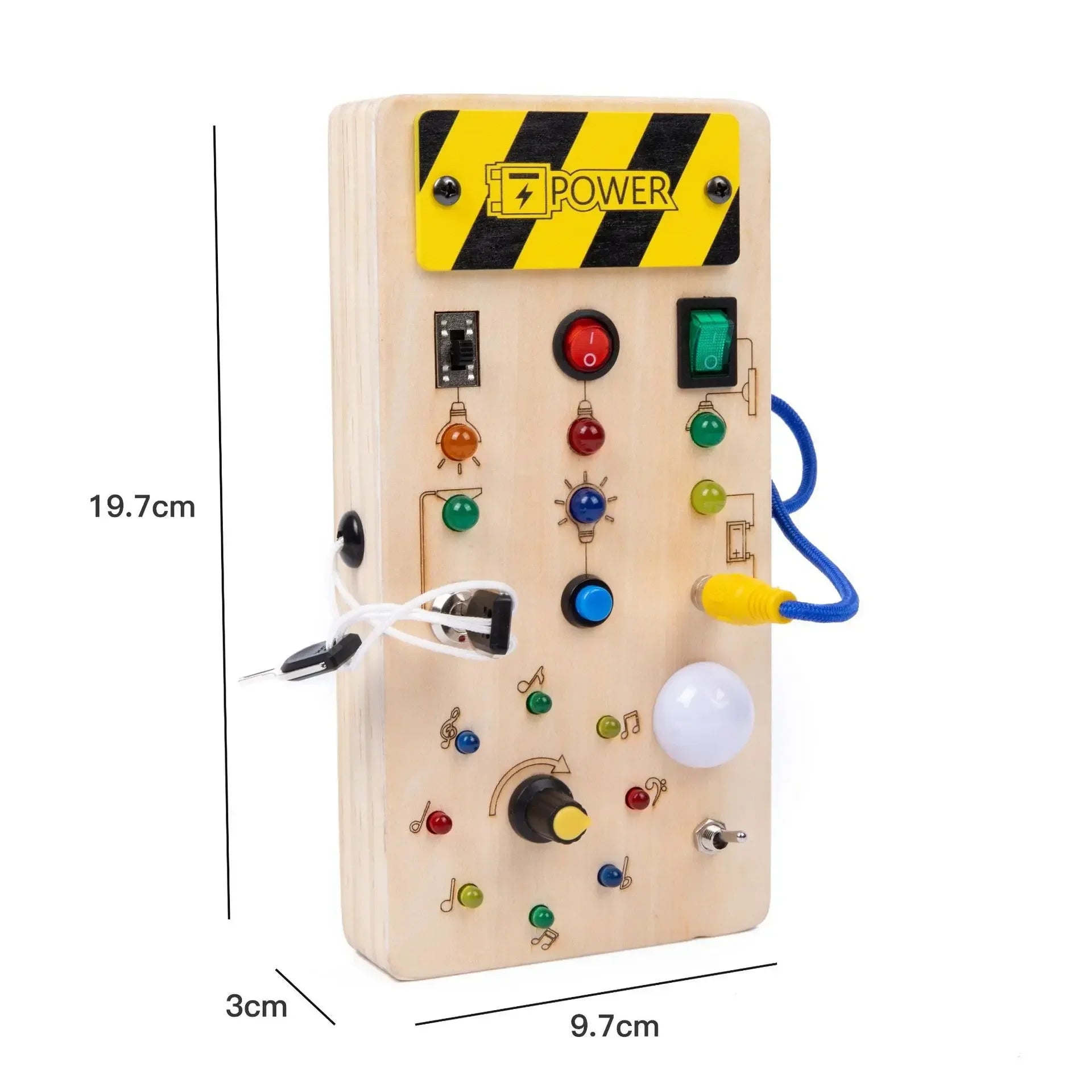 Montessori Busy Board – LED Sensory Activity Toy for Toddlers